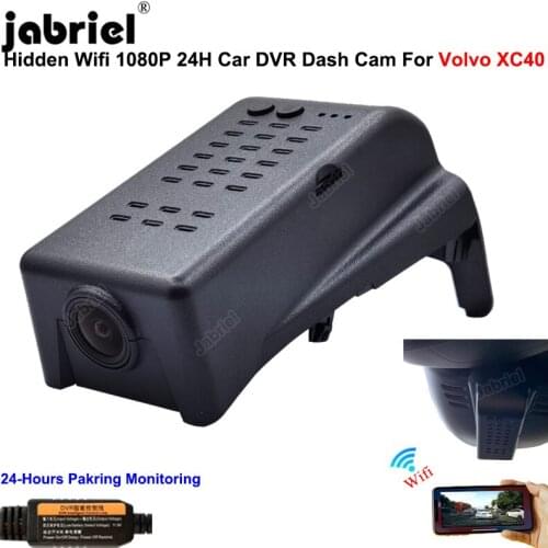HD 1080P Hidden WIFI Dash Cam Car DVR Rear Camera Dual Lens 24H Driving Recorder Dashcam EDR for Volvo XC40 2018 2019 2020 2021