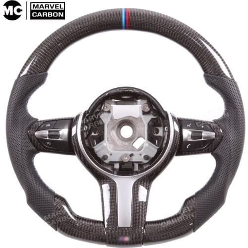 100% Real Carbon Fiber Steering Wheel for M5 F10 M3 M5 3 Series 5 Series X3 X5 X6 BM-W