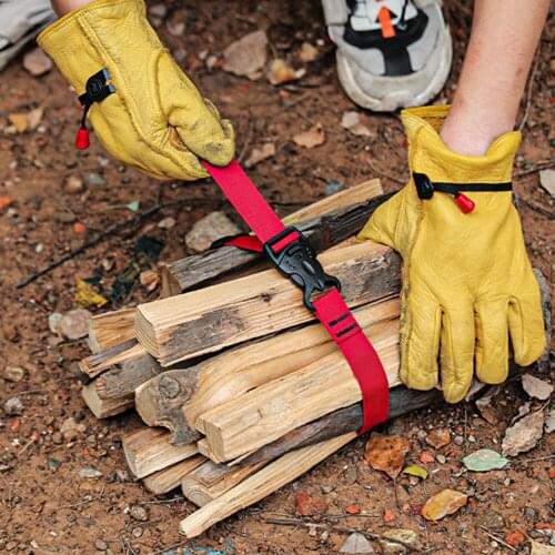 Red Durable Nylon 0.6~1.5M Travel Tied Cargo Tie Down Luggage Lash Belt Strap With Cam Buckle Travel Kits Outdoor Camping Tool