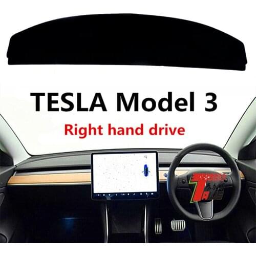TAIJS Factory Classic Simple 3Colors Polyester Fibre Car Dashboard Cover For TESLA Model 3 Right Hand Drive