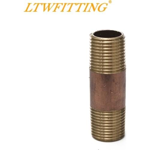 LTWFITTING Brass Pipe 2-1/2" Long Nipple Fitting 1/2 Male NPT Air Water