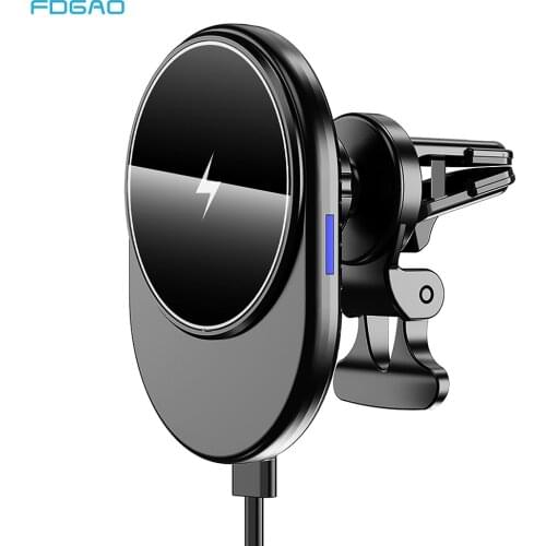 Magnetic Car Mount Wireless Charger For iPhone 12 Pro Max 12 Mini 15W Fast Qi Wireless Charging Phone Stand Air Vent Car Holder