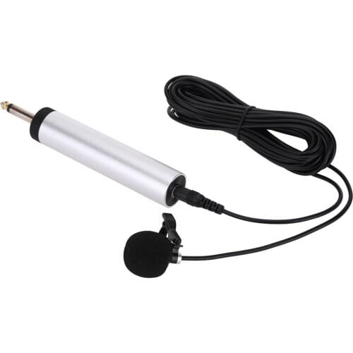Mini Clip-on Musical Instrument Mic Portable Wired Electret Condenser Lapel Lavalier Microphone for Guitar Sax Trumpet Violin