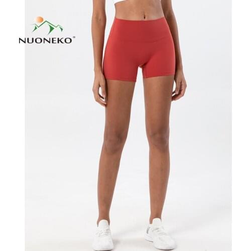 NUONEKO Summer Women Fitness Yoga Shorts Pants Seamless Leggings High Waisted Sports Tights Pants Woman Gym Sweatpants PT18