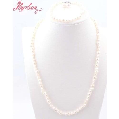 Natural Freshwater Pearl Jewelry Necklace Bracelet Earrings Baroque Pearl For Women Party Fashion Jewlery Gift 3-4/5-7mm