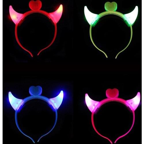 20pcs/lot Colorful Led Headband Glowing Hairband Light Up Toys Head flash Headband Wear Wedding Concert Bar Party Supplies