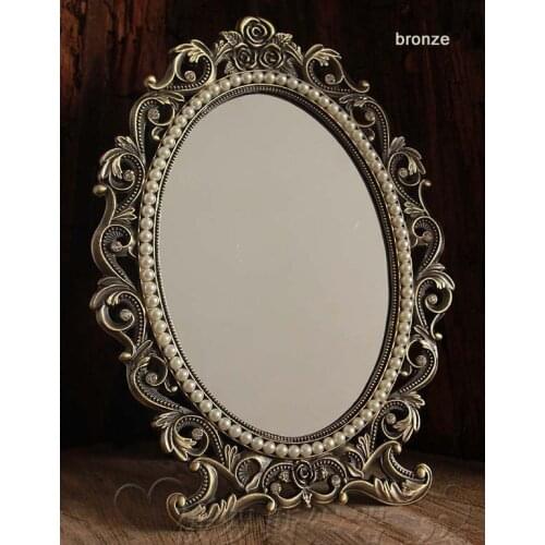 Vivian Secret Language Retro-European Table Mirror One-sided Creative Lovely Table Princess Cosmetic Mirror Dressing mirror