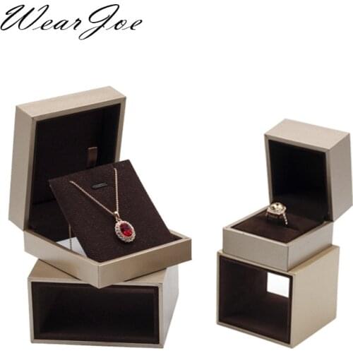 Hidden Wedding Ring Gift Box Paper Handbag Lovers Couple Ring Box Presentation Case Luxury Jewelry Pendant Necklace Storage Box