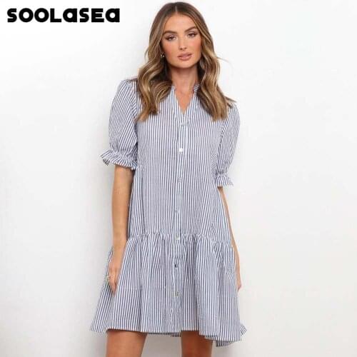 Soolasea Fashionable Shirt Dresses