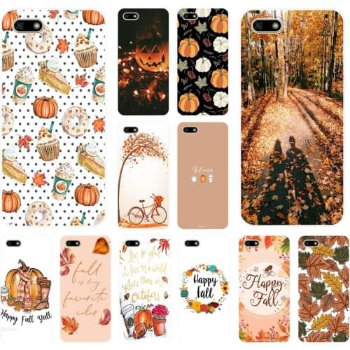 Back Cover Bumper Phone Case 26AS Silicon Soft Tpu Pumpkin happy autumn Bear 5.7 7c 5.7 7x Cases for Huawei Honor 7A 5.45 Pro