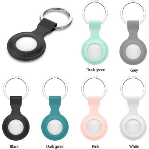 For Apple Airtags Liquid Silicone Protective Sleeve For Apple Locator Tracker Anti-lost Device Keychain Protective Sleeve Case