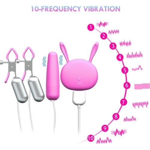 Vibrating Nipple Clamps G spot Tongue Licking Vibrator Clitoris Stimulate Pussy Clamp Breast Massage Love Egg Sex Toys for Women