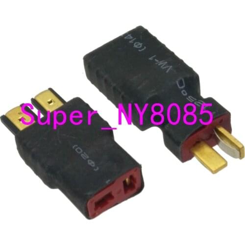 2pcs/set TRX Traxxas to T-Plug Deans Male & Female No wire adapter connector For RC Car Battery charger