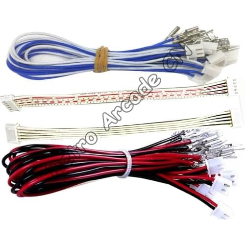 40pcs 2pin cable with 2.8mm 4.8mm connector for sanwa microswitch arcade joystick & button to usb zero delay encoder board