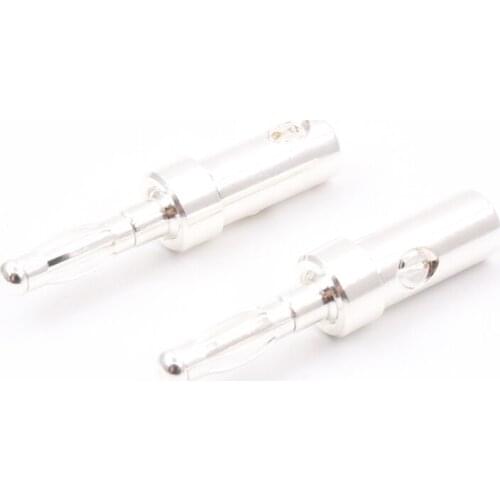 500 pcs pure silver Plated Speaker Cable Connectors Banana plugs