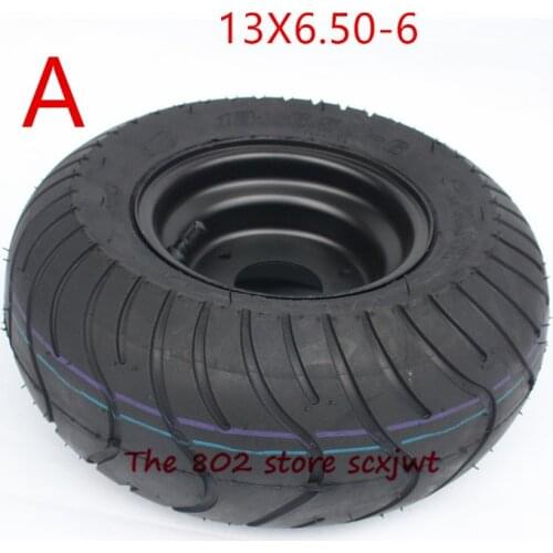 Karting Car Refitted Parts, Beach Tyre 13X6.50-6 inch Vacuum Tire with Hub for GO KART ATV UTV Buggy