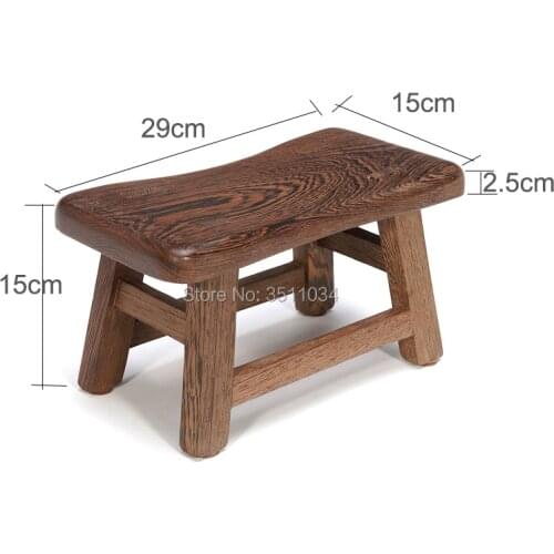 2019 Asian Traditional Furniture Japanese Antique Wooden Stool Chicken-Wingwood Living Room Portable Small Wood Low Stool