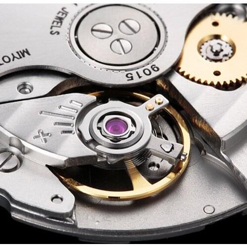 CADISEN Men Watches Automatic Mechanical Wrist Watch MIYOTA 9015 Top Brand Luxury Real Diamond Watch Curved Sapphire Glass Clock