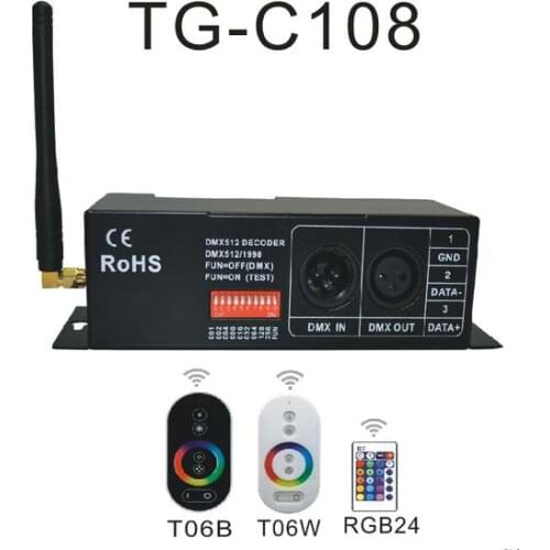 DMX512 Decoder :DC9V~DC40VGet a RF remote control