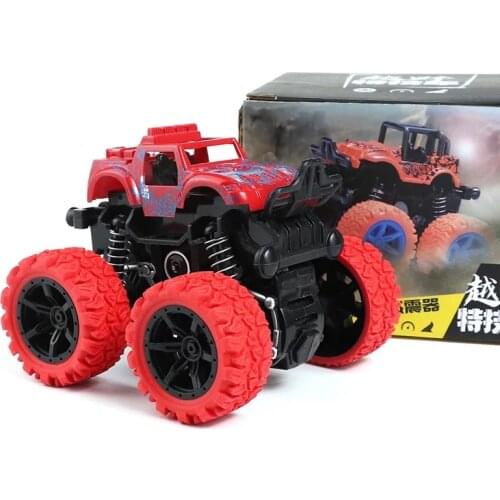 Childrens Toy Monster Truck Durable Toys Car Kids Anti Shock 360 Degree Flipping Vehicles Inertia Easy Operate Friction Powered