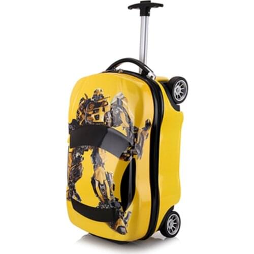 18inch Kids Suitcase 3D Car Childrens Luggage Travel Trolley case Suitcase set wheels Child schoolbags Toys Rolling storage box