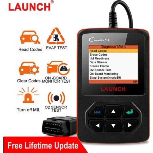 LAUNCH OBD2 Automotive Scanner Code Reader O2 Sensor Test EVAP Engine Check OBDII Car Diagnostic Tool Free Update Creader V