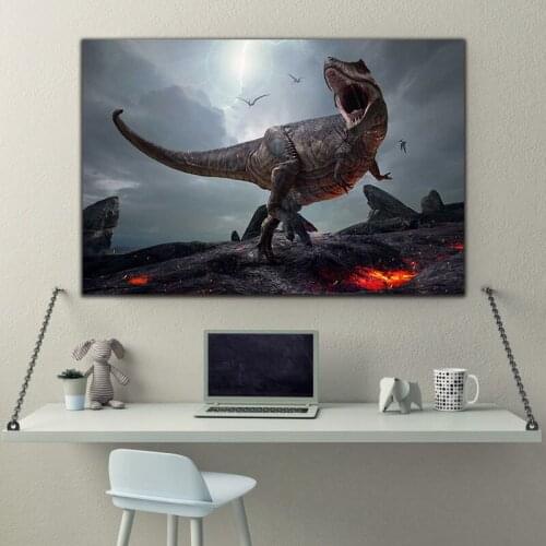 DIY colorings pictures by numbers with tyrannosaurus picture drawing Relief painting by numbers framed Home