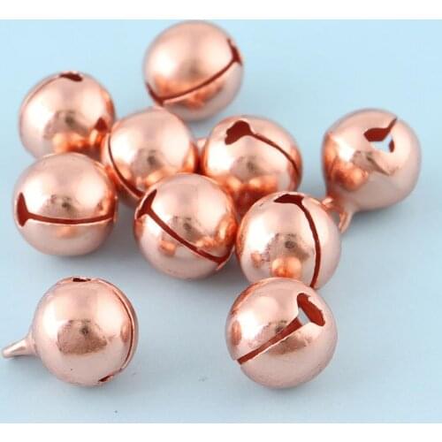 Jingle Bells Blocks 50pcs 11mm Christmas Bells Rose gold Bells Wedding Bells Kettle Bells Pet Collar Bells Wands Bells Supply