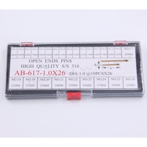Dia 0.8mm Stainless Steel Open End Pins Kit Size From 4~29mm