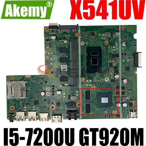 AKEMY X541UV Laptop Motherboard For ASUS VivoBook A541UV X541U Original Mainboard 4GB-RAM I5-7200U GT920M (Pin interface))