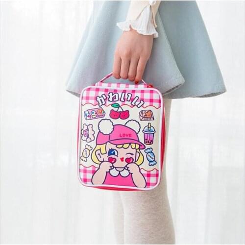 Cute 40 Holes School Pencil Case Big Penalty Student Watercolor Pen Bag for Kids Girls Kawaii Pen Box Supplies
