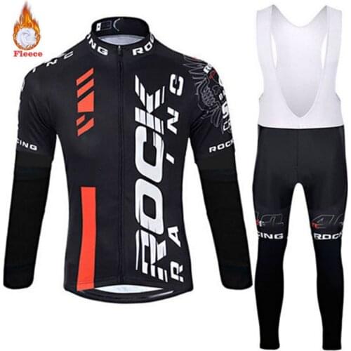 Cycling Jersey Men Set 2021 Winter Thermal Cycling Clothing Long Sleeve Ropa Ciclismo MTB Bike Uniform Pants Mens Cycling Gel