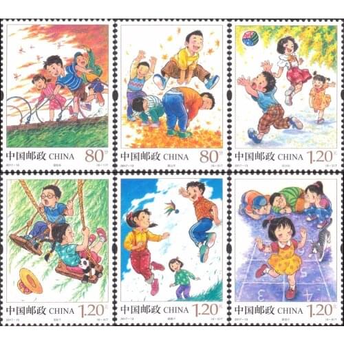 6 PCS SET Chinese Childrens Game 2017-13 China Post Stamps Postage Collection