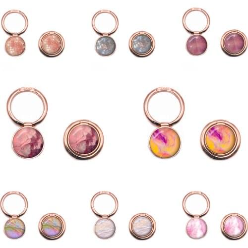 Marble Finger Ring Mobile Phone Smartphone Stand Holder For iPhone 12 Huawei Samsung Cell Smart Round Ring Holder Mount Stand
