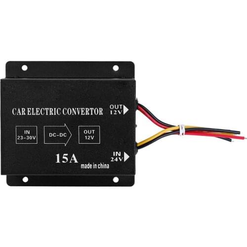 Car Truck 5A/60W DC 10A/120W 15A/180W 20A/240W 24V To 12V Power Converter Electric Voltage Reducer Step-Down Transformer