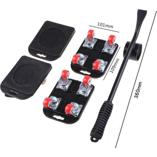 E7CB 360 Degree Professional Furniture Mover Tools Transport Lifter Heavy Stuffs Moving 4 Wheels Roller Universal Pulley