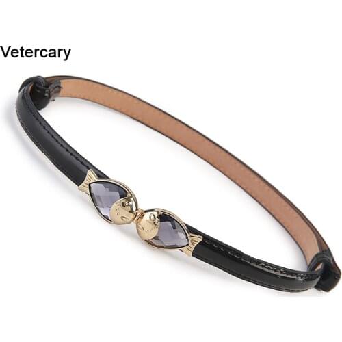 Fish buckle Patent Leather Belt Women brown PU Leather Belts Thin black Skinny Waistband Adjustable Woman Cummerbunds For Dress