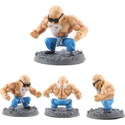 Dragon Ball Anime Series Son Goku Master Muscle Fitness Master Roshi Kame Sennin PVC Decoration Model Toy Boy Girl Gift