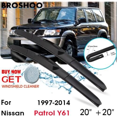 Car Wiper Blade Front Window Windscreen Windshield Wiper Fit Blades Accessories For Nissan Patrol Y61 20"+20" 1987-2014
