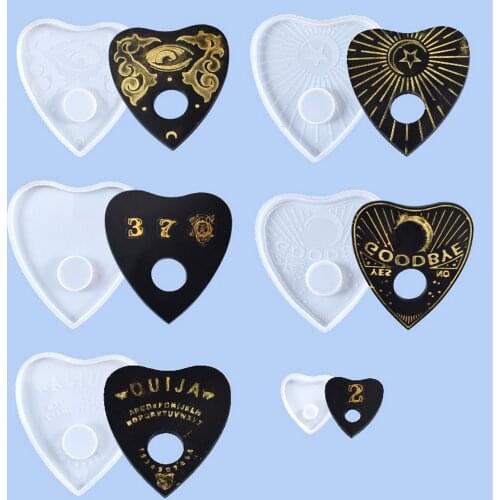 DIY Heart-shaped Pointer Silicone Mold Homemade Handmade Crystal Epoxy Mold Self-made Divination Heart-shaped Pointer Resin Mold