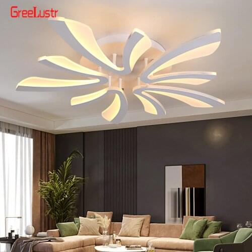 Modern White Acrylic LED Chandeliers Lighting 5 Heads Ceiling Lamp For Living Room Bedroom Home Decor Light Fixtures Lustre