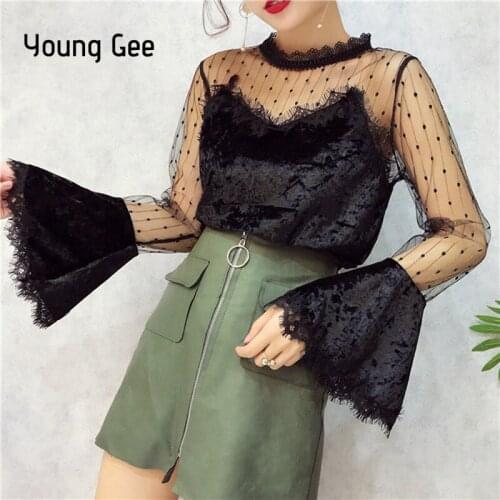Широкие блузки Young Gee China At AliExpress