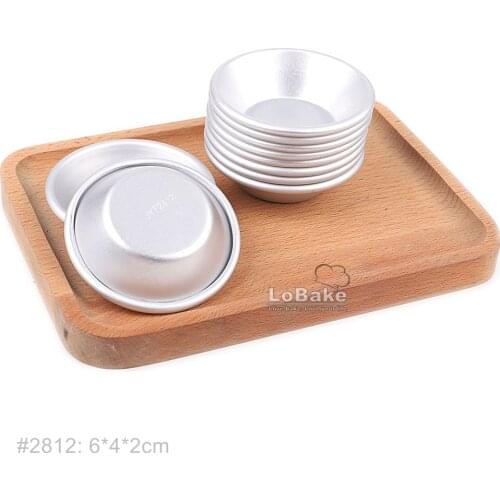 10pcs 6cm diameter round aluminium anodizing alloy egg tart holder coconut tarts pans cheese cake pudding cupcake mold DIY cake