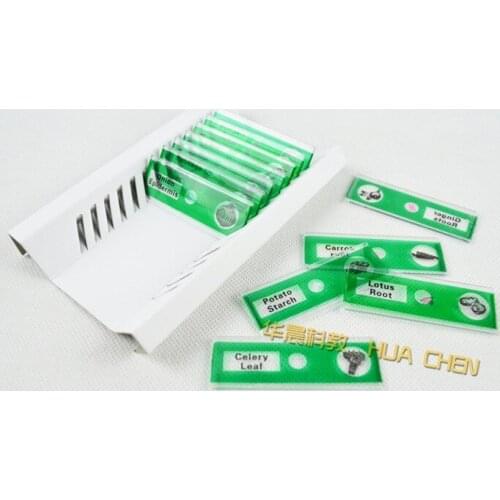 12pcs per Box Plants Plastic Prepared Microscope Slides Biological Specimen for Children Toy Kid Educational Students Microscope