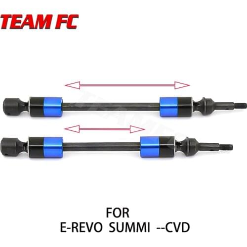 2pc Hard Steel Splined CVD Swing Drive shaft Axles For Traxxas 1/10 E-Revo Summit Revo 3.3 E-MAXX T-MAXX