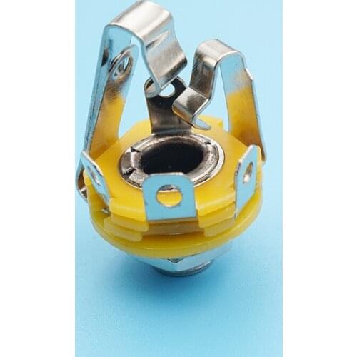 30pcs 6.5mm Double Audio Microphone Plug Jack With Switch 6.5 Junior Core Stereo Female Connector Adapter Socket Panel Seat Jack