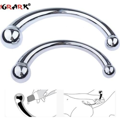 304 Stainless Steel G-Spot Wand Massage Stick Pure Metal Penis P-Spot Stimulation Anal Plug Dildo Sex Product For Women Men Gay
