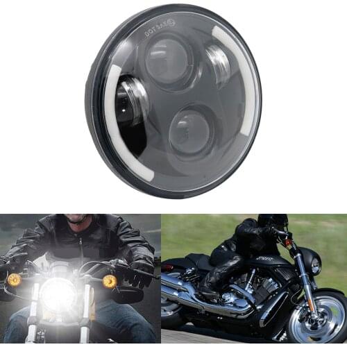 5-3/4" 5.75 inch Motorcycle Moto LED Projector Full Halo Headlight For 5.75 inch Motorcycle