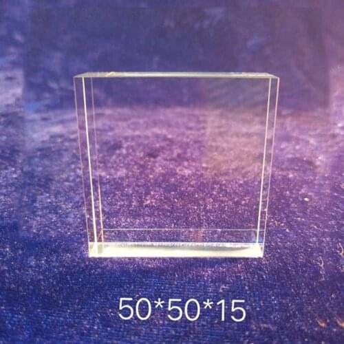 50*50*15 MM photon hair removal instrument light guide crystal, E light hair removal beauty instrument light guide crystal