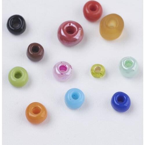 50g Random Mixed Style Mixed Color Czech Crystal Glass Seed Beads Round Loose Beads for Diy Handmade Jewelry Crafts Accessories